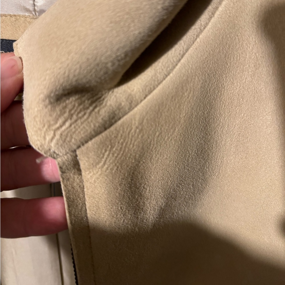 Vintage? 2001? BR suede leather jacket. Straight cut pockets w/big snaps! - Picture 2 of 16